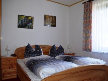 Schlafzimmer in unserer Ferienwohnung in Fichtelberg