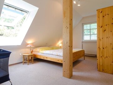 Schlafzimmer der Ferienwohnung in der Fränkischen Schweiz
