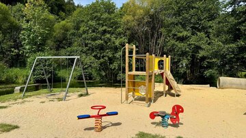 Unser Spielplatz auf dem Campingplatz Bärenschlucht