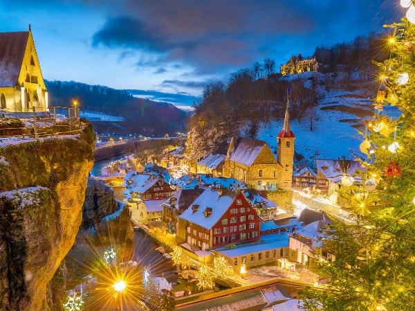 Weihnachten im großartigen Städtchen Pottenstein in der Fränkischen Schweiz
