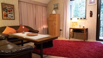 Wohnzimmer der Ferienwohnung in Fichtelberg