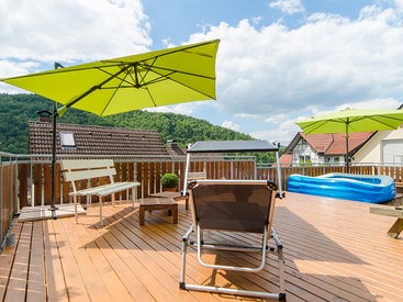 Die Sitzecke auf Ihrer Terrasse in ihrer schönen Ferienwohnung in Muggendorf